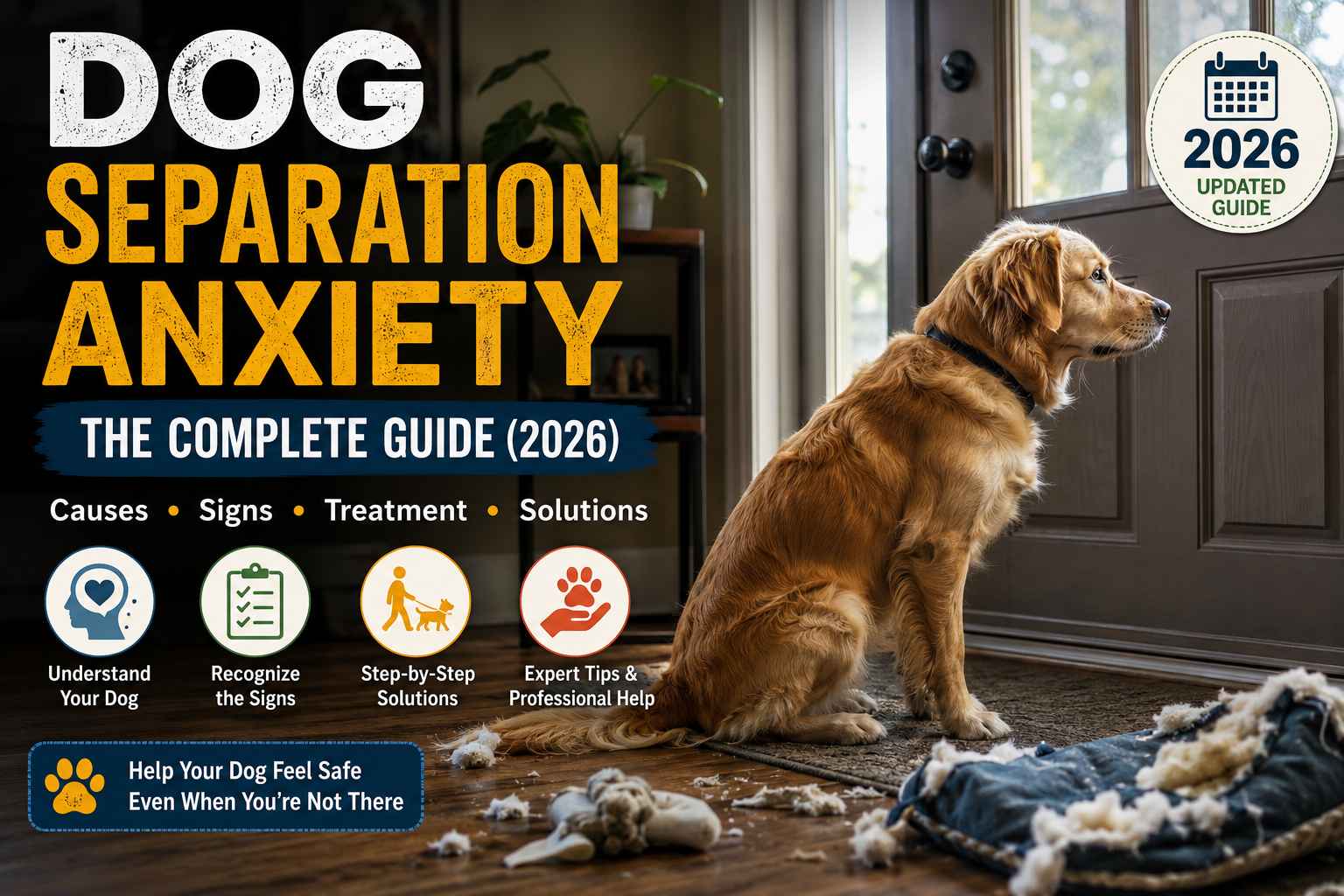 Dog behaviourist conducting a one-on-one session with a dog owner and their anxious dog in a home setting